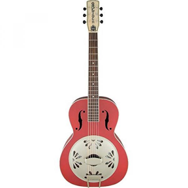 Gretsch Guitars G9241 Alligator Biscuit Round-Neck Acoustic-Electric Resonator Guitar Chieftain Red #3 image