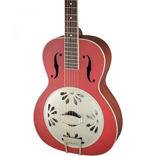 Gretsch Guitars G9241 Alligator Biscuit Round-Neck Acoustic-Electric Resonator Guitar Chieftain Red #5 image