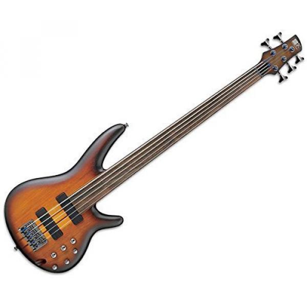 Ibanez SRF705BBF Portamento Fretless Electric Bass, 5-String - Brown Burst Flat Open Box #1 image