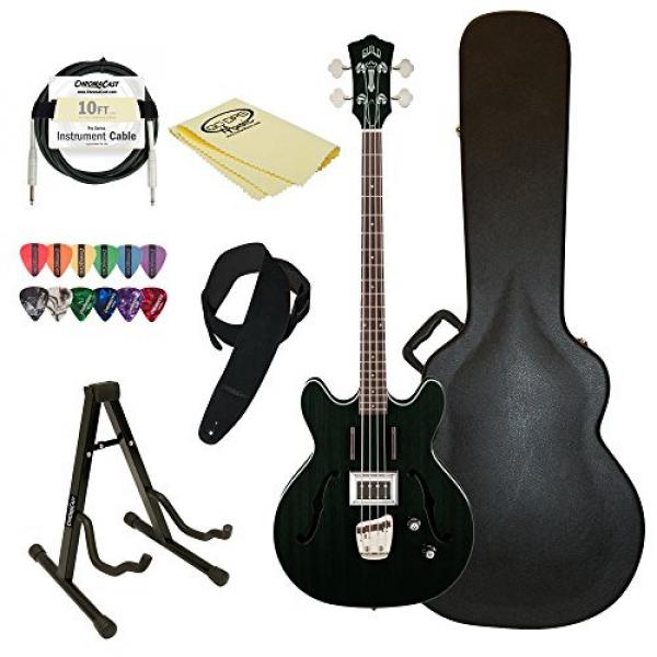 Guild Starfire Bass Guitar with Case &amp; ChromaCast accessories, Black #1 image