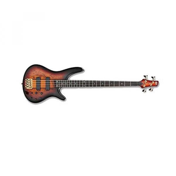 Ibanez SR800 4-String Electric Bass Guitar in Aged Whiskey Burst Finish with Ultra 2445BK Basic Guitar Stand, Snark SN5X Clip-On Tuner and Custom Designed Instrument Cloth #2 image