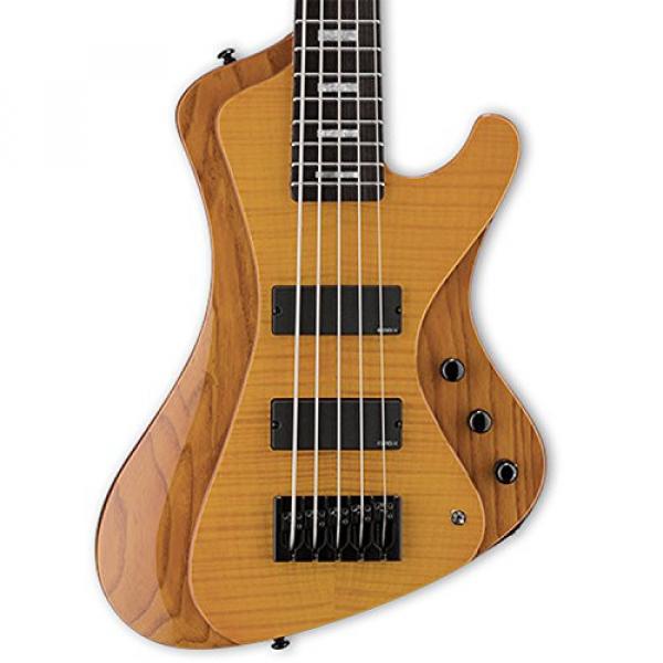 ESP LSTREAM1005FMHN Stream Series 5-String Solid Flamed Maple Top Electric Bass, Honey Natural #3 image