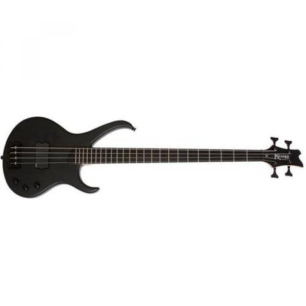Kramer D-1 Solid Body Electric 4 String Bass, Satin Black Finish #1 image
