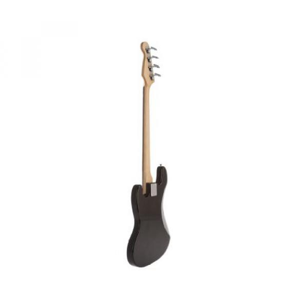 Fever 4-String Electric Jazz Bass Style with Gig Bag, Clip on Tuner, Cable and Strap, Color Black, JB43-BK #4 image