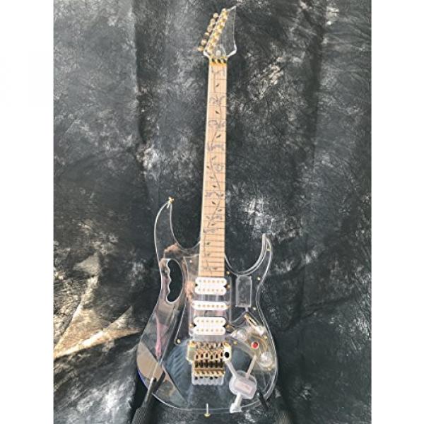 Starshine IB style populer crystal electric guitar multi color led light frets gold hardware #1 image