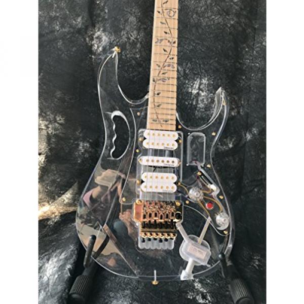 Starshine IB style populer crystal electric guitar multi color led light frets gold hardware #2 image