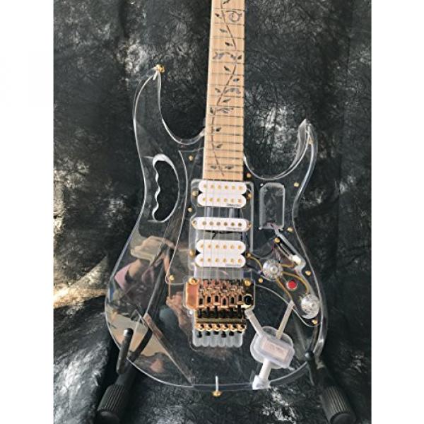 Starshine IB style populer crystal electric guitar multi color led light frets gold hardware #3 image