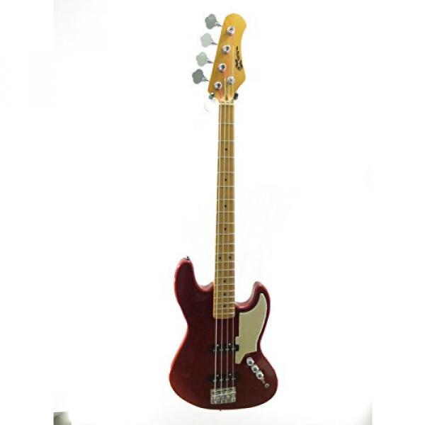 Effin Guitars model EJB/MRD Vintage Look Metallic Red Jazz Style Bass Guitar #1 image