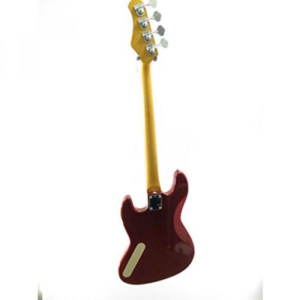 Effin Guitars model EJB/MRD Vintage Look Metallic Red Jazz Style Bass Guitar #4 image