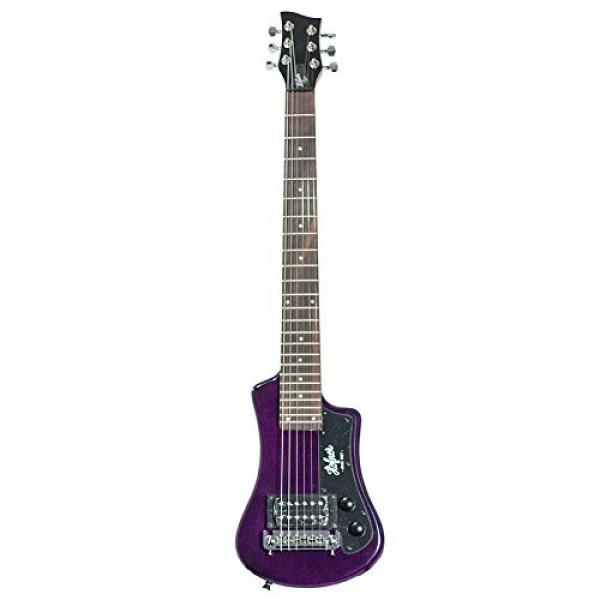 Hofner Shorty Guitar - Purple Limited Edition Travel Electric Guitar w/ Full Sized Neck &amp; Gigbag #1 image