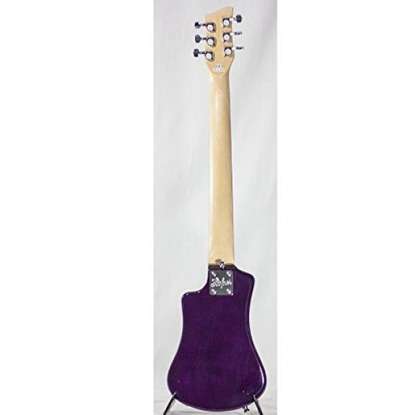 Hofner Shorty Guitar - Purple Limited Edition Travel Electric Guitar w/ Full Sized Neck &amp; Gigbag #3 image
