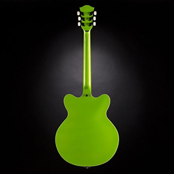 Hofner Contemporary Special Edition Verythin Guitar - Metallic Green with Black Stripes w/Bigsby Tremolo #3 image