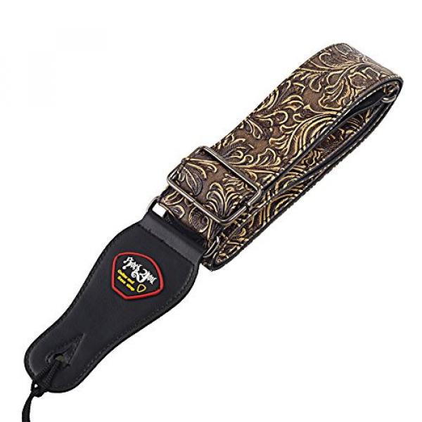 Guitar Strap, Vintage PU Guitar Strap,Wide Adjustment Range and Secure Leather Holes-Suitable for All Ages #7 image