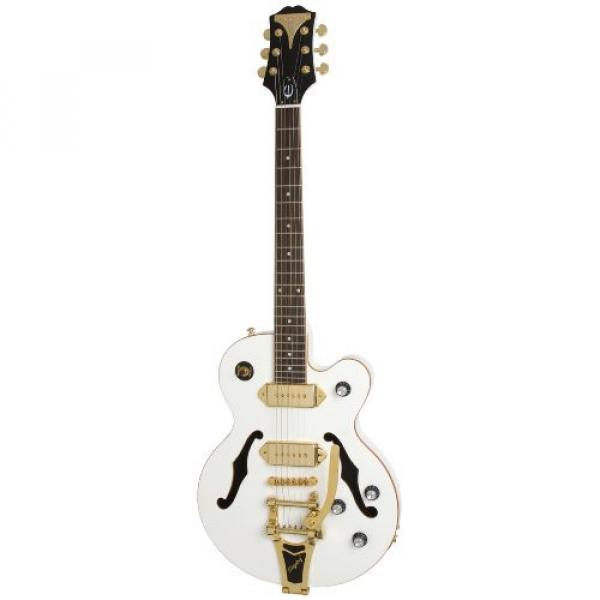 Epiphone WILDKAT Royale  Semi-Hollowbody Electric Guitar with Bigsby Tremelo, Pearl White #1 image