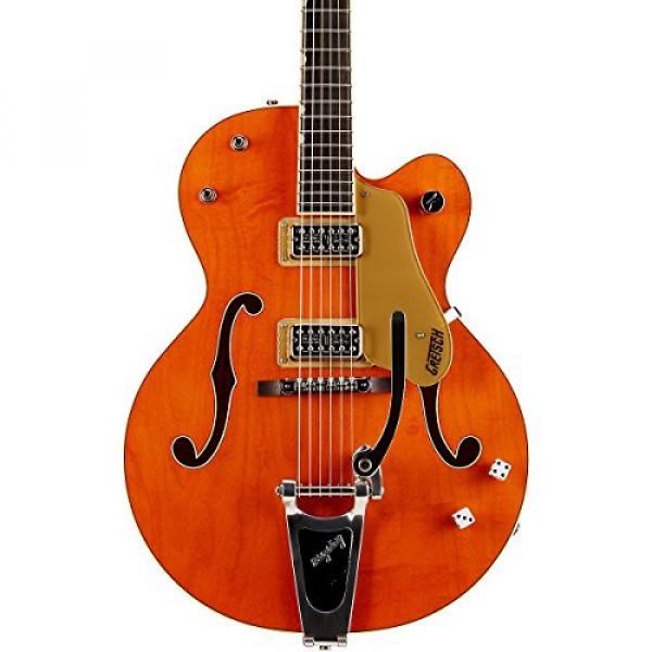 Gretsch Professional Collection G6120SSLVO Brian Setzer Nashville Electric Guitar with Case, 22 Frets, U Neck, Ebony Fretboard, Passive Pickup, Vintage Orange Lacquer #3 image