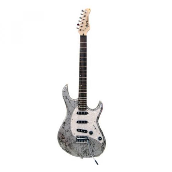 CORT G200-MIC G Series G200MIC Bolt-On Neck Mystic Ice Crazer Electric Guitar (Silver) #1 image