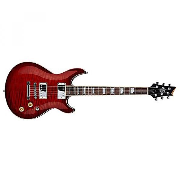 Cort M600BC M Series Electric Guitar Flamed Maple Carved Top, Black Cherry #1 image