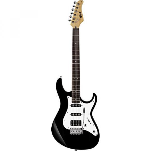 Cort G220BK Double Cutaway Electric Guitar Basswood Body, S-S-H Pickups, Black #1 image