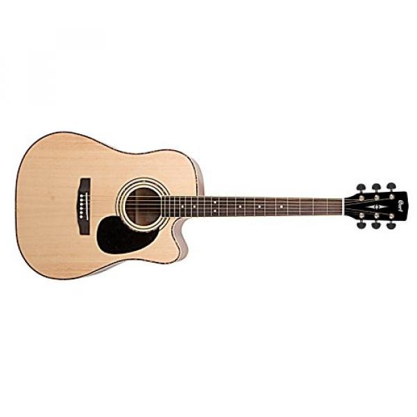 Cort AD880CENS Standard Dreadnought Acoustic-Electric Guitar Spruce Top, Single Cutaway, Natural Satin #1 image