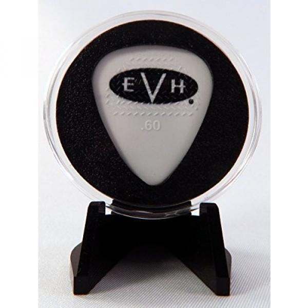 EVH Eddie Van Halen White Guitar Pick With MADE IN USA Display Case &amp; Easel #1 image