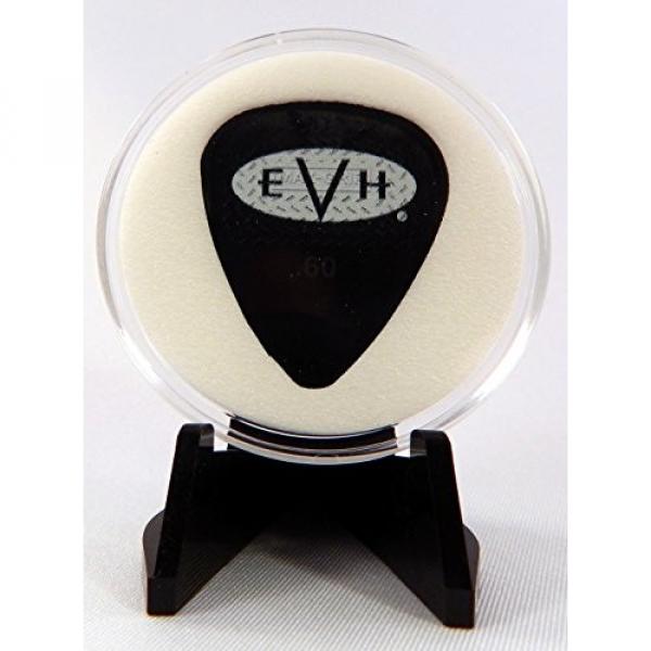 EVH Eddie Van Halen Black Guitar Pick With MADE IN USA Display Case &amp; Easel #1 image