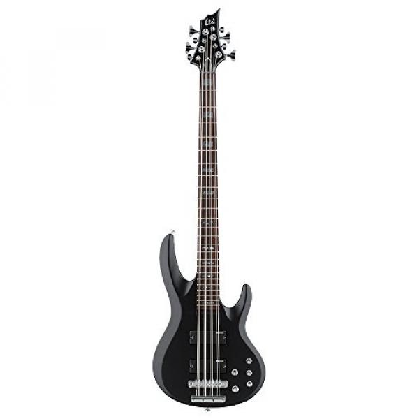 ESP Artist Series LFB208BLKS 8-String Bass Guitar, Black Satin #1 image