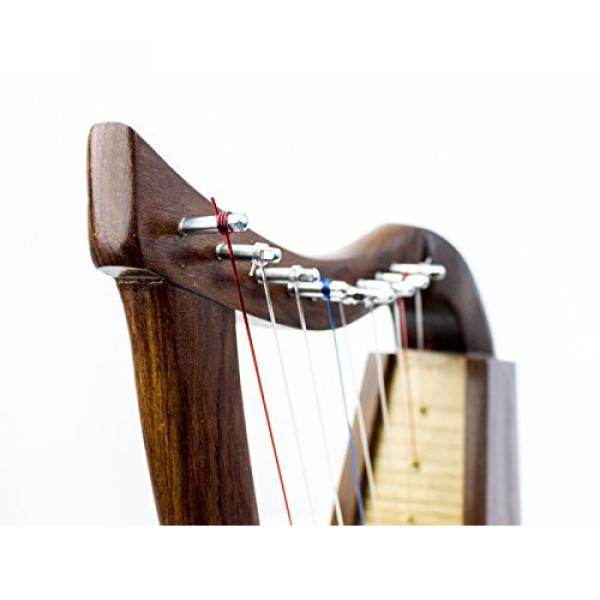 Brand New Handmade 9 String Celtic Wooden Knee Harp with a Rosewood Finish #4 image