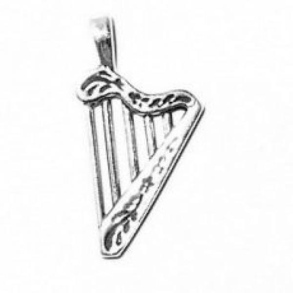 Sterling Silver Harp Pendant - Item #3807 #1 image