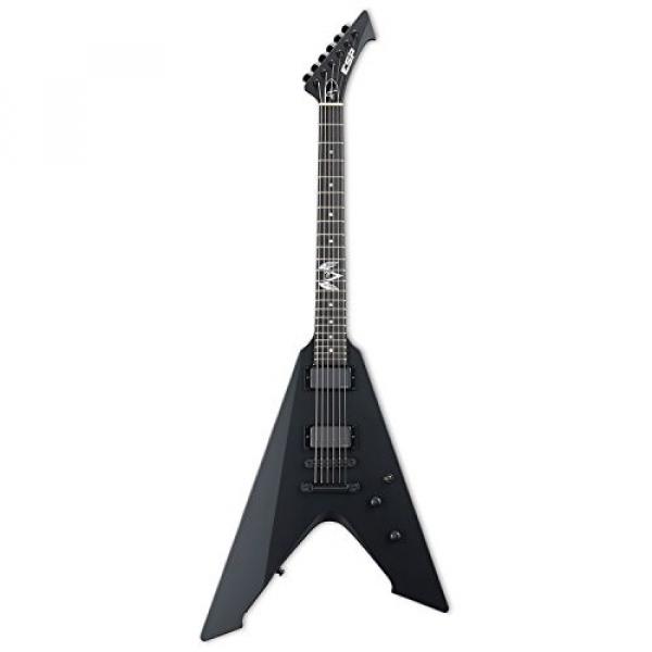 ESP EVULTUREBLKS James Hetfield Signature Vulture Electric Guitar, Black Satin #4 image