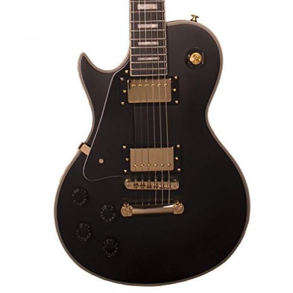 Sawtooth ST-H68C-LH-STNBK Heritage Series Left-Handed Maple Top Electric Guitar, Satin Black #1 image