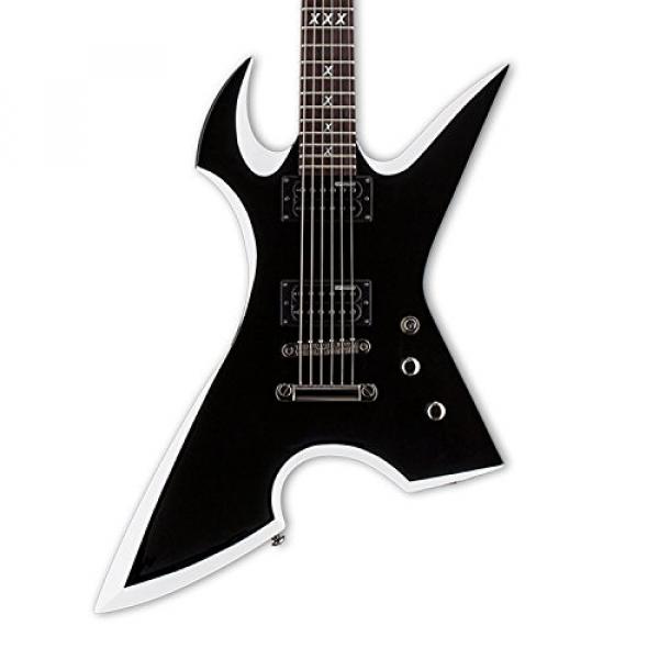 ESP LMAX200RPRBW Max Cavalera Signature Series Electric Guitar, Black with White Bevels #2 image