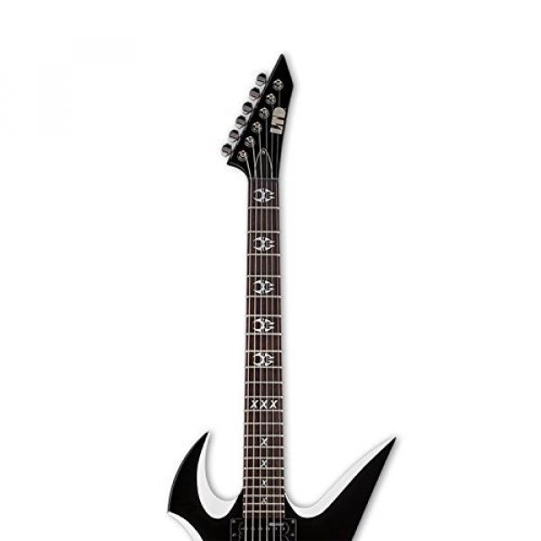 ESP LMAX200RPRBW Max Cavalera Signature Series Electric Guitar, Black with White Bevels #3 image