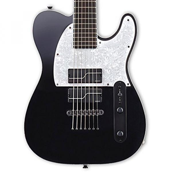 ESP ESTEFT7BBLKF Stephen Carpenter Signature 7-String TE Baritone Guitar, Black #2 image