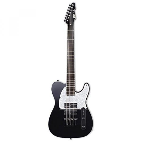 ESP ESTEFT7BBLKF Stephen Carpenter Signature 7-String TE Baritone Guitar, Black #4 image