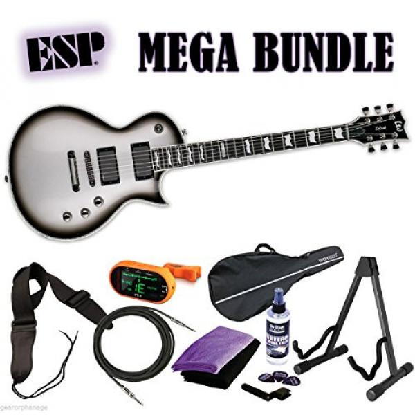 ESP LTD EC-1000 SSB Silver Sunburst Deluxe Series *NEW* FREE MEGA BUNDLE 1 #1 image