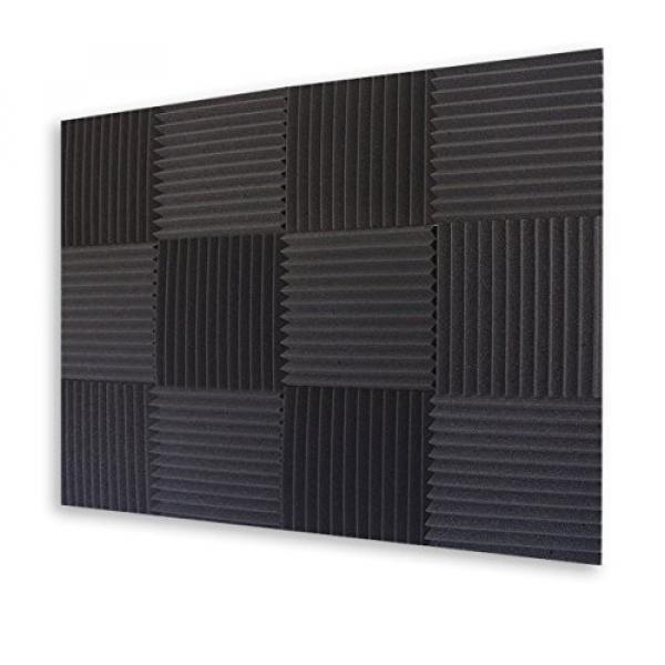 12 Pack Acoustic Panels Studio Foam Wedges 1&quot; X 12&quot; X 12&quot; #6 image