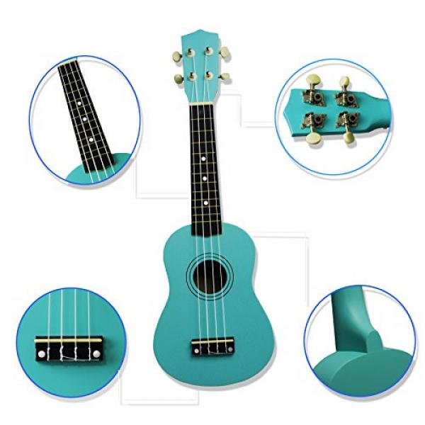 21 inch Colorful Basswood Ukulele 4 Strings 12 Fret Rosewood Fretboard Uke Hawaiian Guitar Musical Instrument For Beginners Or Kids with Bag #5 image