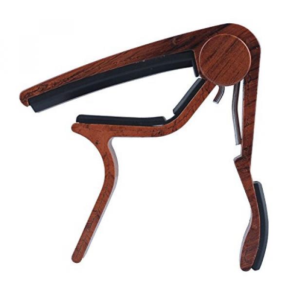 Sound harbor Faux Wooden Style Guitar Capo Made of Ultra Lightweight Aluminum Metal for 6 String Instruments, Acoustic, Electric &amp; Classical Guitar, Ukulele, Bass, Banjo #5 image