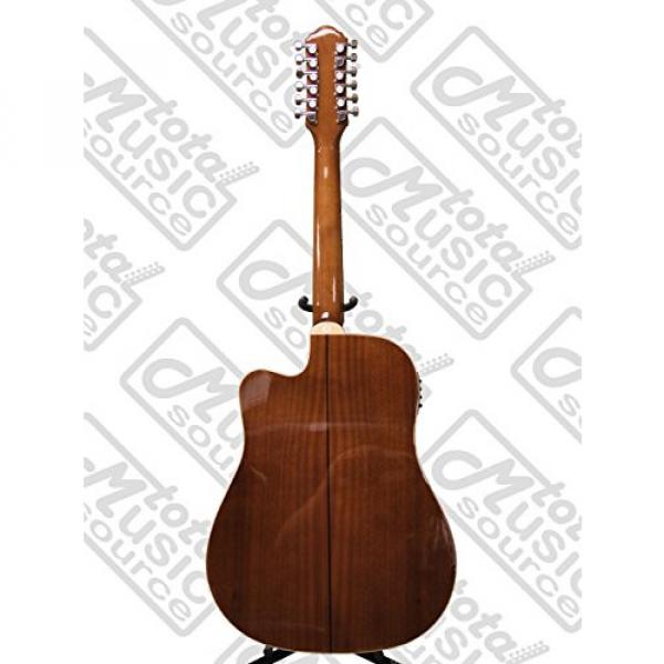 Oscar Schmidt 12 String A/E Guitar &amp; Kaces HD Padded Gig Bag, Sunburst,OD312CETS #7 image
