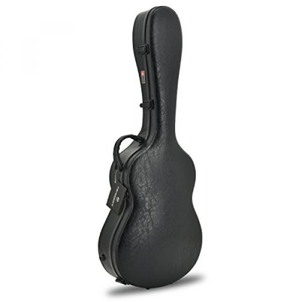 Crossrock CRF1000CBKL Fiberglass Classical Guitar Case Hardshell- Backpack Style for 4/4 Full Size in Black Leather #1 image