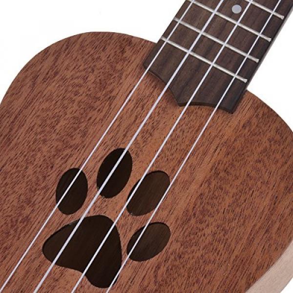 Kmise Soprano Ukulele Uke Hawaii Guitar 12 Frets 21 Inch with Bag and Tuner Mahogany #4 image