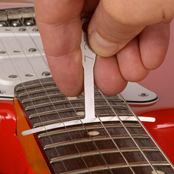 StewMac Understring Radius Gauge Tool, Set of 9, Standard Width for Guitar Setup, Stainless Steel #2 image
