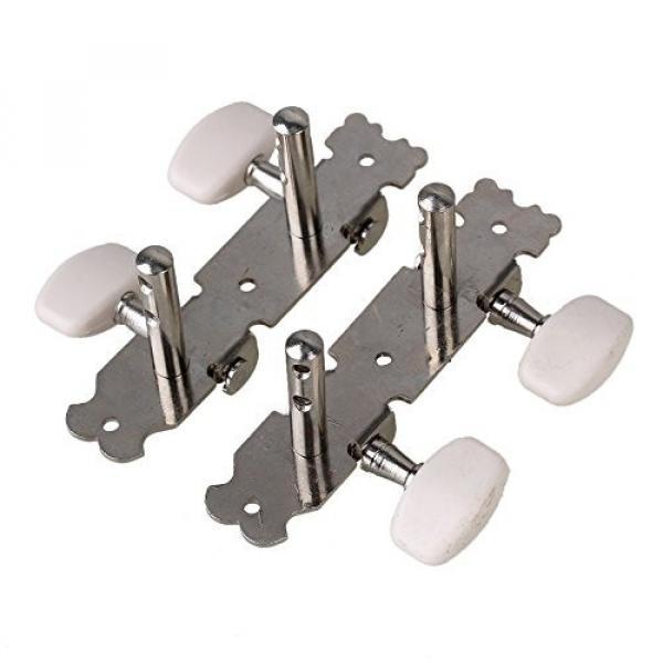 Yibuy Chrome 2R2L 4 Strings Tuners Tuning Pegs Keys Machine Heads for Classical Acoustic Guitar Pack of 2 #2 image