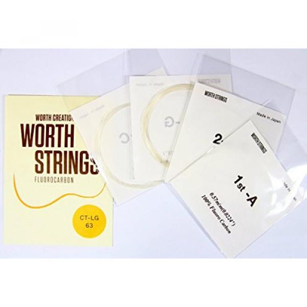 Worth Premium Package Tenor 26'' Ukulele String Clear Color with #4 LowG #3 image