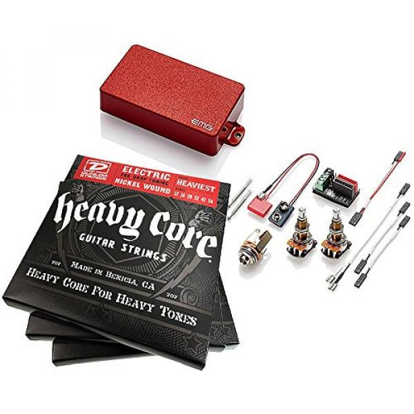 EMG 81 Red Active Humbucker Pickup Bundle with 3 sets Dunlop Heavy Core Guitar Strings, 12-54 #1 image