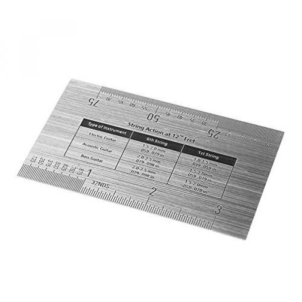 Aenmil&reg; Long lasting Stainless Steel Measuring String Action Gauge Ruler Guide Setup Measuring Luthier Tool For Guitar Bass Mandolin, Banjo Instruments, Can be Used to Measure String Height, Bridge Saddle Height, Saddle Slot Depth and etc. #6 image