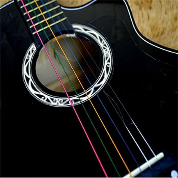 JXULE Rainbow Colorful Color Steel Strings for Acoustic Guitar( 12pcs of 2 sets) #5 image