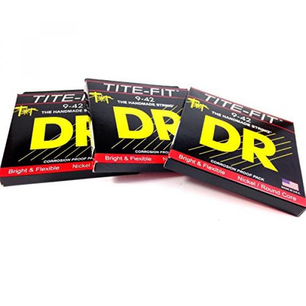 DR Guitar Strings Electric Tite-Fit 3 Pack 09-42 Lite Handmade USA #1 image