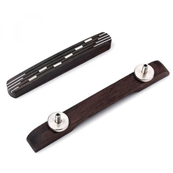 ROSENICE Guitar Bridge Rosewood Floating For 6 String Archtop with Chrome Accessories #2 image