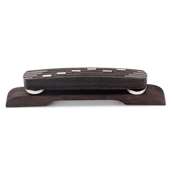 ROSENICE Guitar Bridge Rosewood Floating For 6 String Archtop with Chrome Accessories #7 image